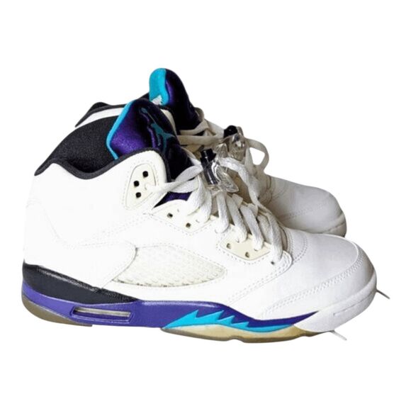 NIKE Air Jordan 5 Retro 'Grape' Sneakers Size 5.5Y/W7 - Picture 2 of 9